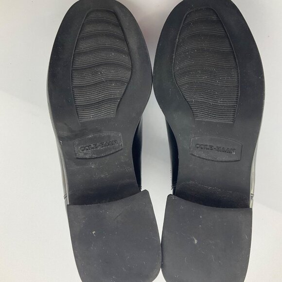 Cole Haan Womens Sz 7B Black Leather Chunky Chelsea Boots Slip-On Shoes Brazil - Picture 3 of 13